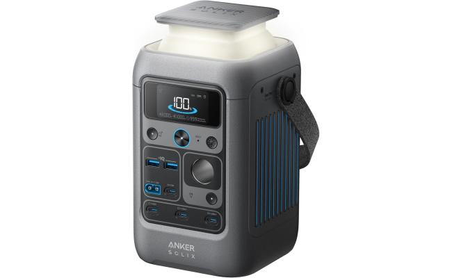 Anker SOLIX C300 DC Power Bank Station, Outdoor 288Wh (90,000mAh), Portable Power Station, LiFePO4 Battery, 300W Solar Generator, for Camping, Traveling, and Emergencies